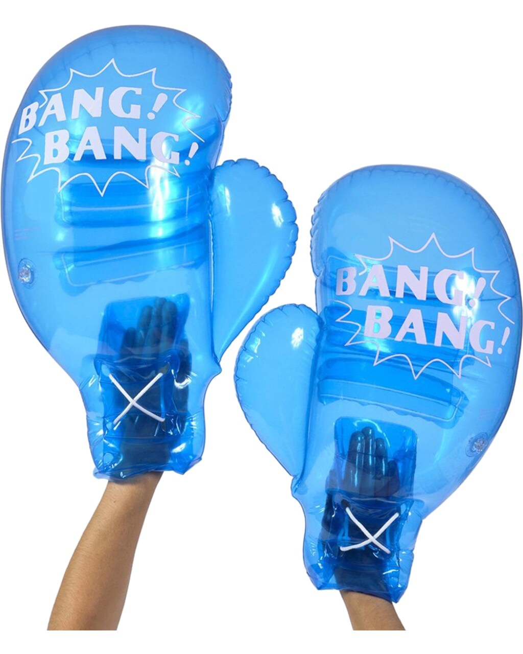 Adult 21" Giant Blue Inflatable Boxing Gloves Costume Party Accessory